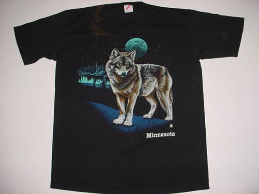 Vintage Minnesota Wolf Moon T-Shirt L/M