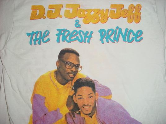 Vintage DJ Jazzy Jeff Fresh Prince T-Shirt Jive Tour '88 M/S