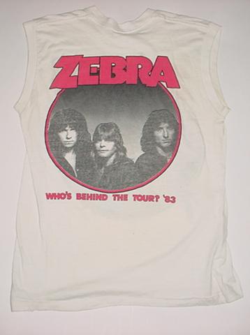 Vintage Zebra T-Shirt Sleeveless Who’s Behind The Tour S/M