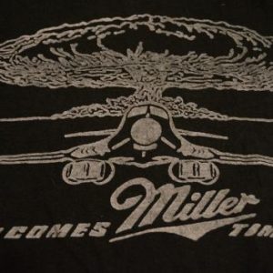 Vintage MX Military Experimental Miller Time Bomber T-Shirt