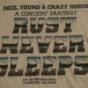 Vintage Neil Young Rust Never Sleeps T-Shirt Crazy Horse S