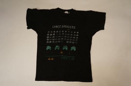 Vintage SPACE INVADERS T-Shirt Video Game M/S