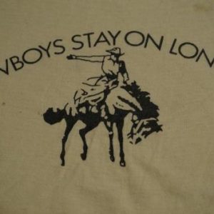 Vintage Cowboys Stay On Longer T-Shirt M