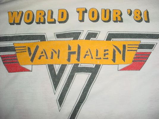 Vintage Van Halen Jersey T-Shirt World Tour M/L