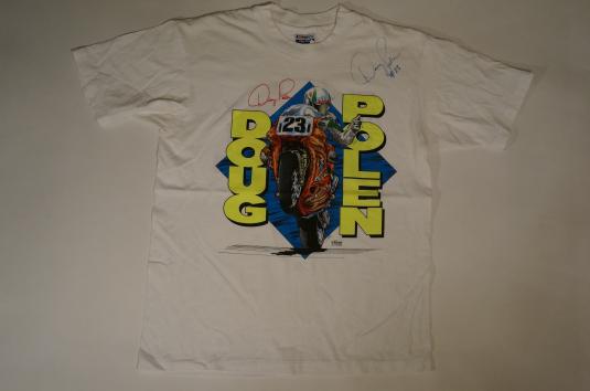 Vintage Doug Polen T-Shirt Signed DUCATI AMA M/L