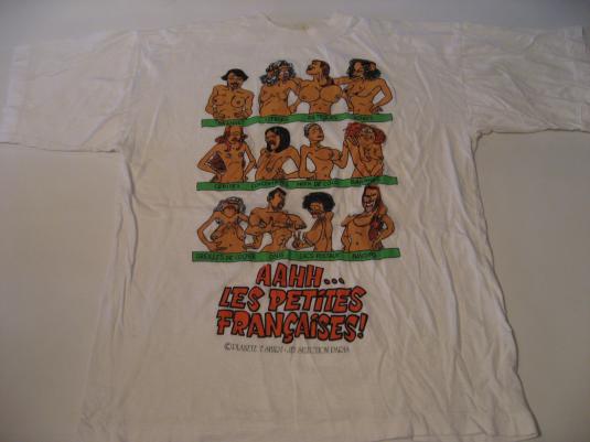 Vintage French Breasts Boobs Fruits T-Shirt M