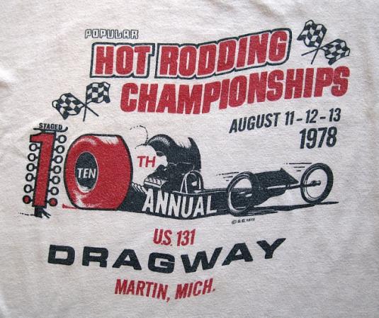 Rare 1978 Hot Rodding Championships T-Shirt