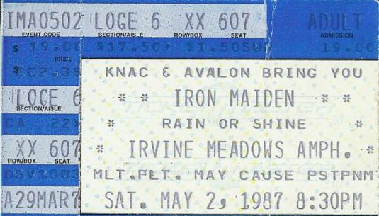Rare 1987 Iron Maiden Tee