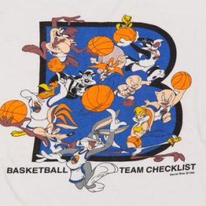 1996 LOONEY TUNES SPACE JAM TEAM BASKETBALL VINTAGE T-SHIRT