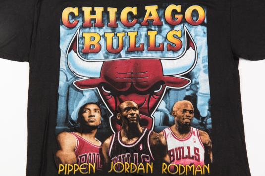 Vintage Chicago Bulls Triple Threat Jordan Pippen Grant T-shirt NBA  Basketball 90s – For All To Envy