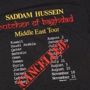 Saddam Hussein Middle East Tour Vintage T-Shirt