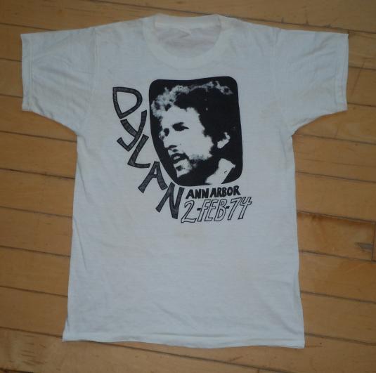 Vintage 1970s 1974 Bob Dylan The Band Concert Tour T-Shirt
