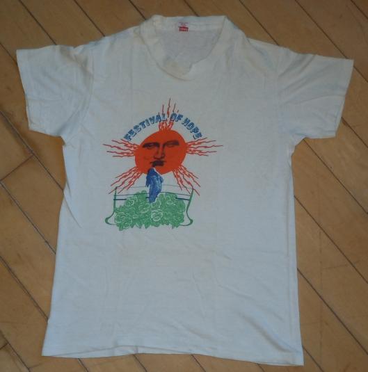 Vintage 1970’s 70’s 1972 Festival of Hope Rock Concert Shirt