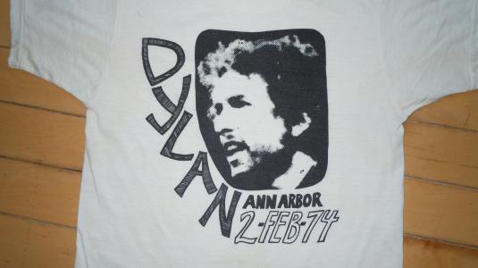 Vintage 1970s 1974 Bob Dylan The Band Concert Tour T-Shirt