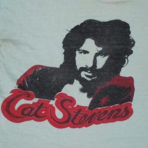 Vintage 1970's 70's Cat Stevens Yusuf Islam Folk Rock Shirt