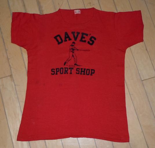 RARE Vintage 1930’s 30’s Sporting Good Store BASEBALL shirt