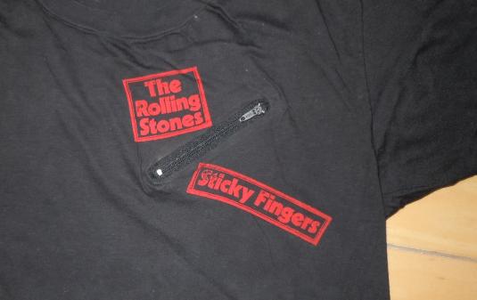 Vintage 1971 Rolling Stones Sticky Fingers Album Promo Shirt