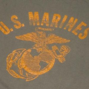 Rare Vintage 1970's 70's US Marines USMC Military T-Shirt