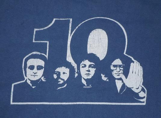 Vintage 1970’s 70’s 1974 BEATLES 10th Anniversary Rock Shirt
