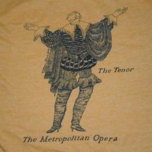 Vintage 1970's The Metropolitan Opera Tenor Print T-shirt