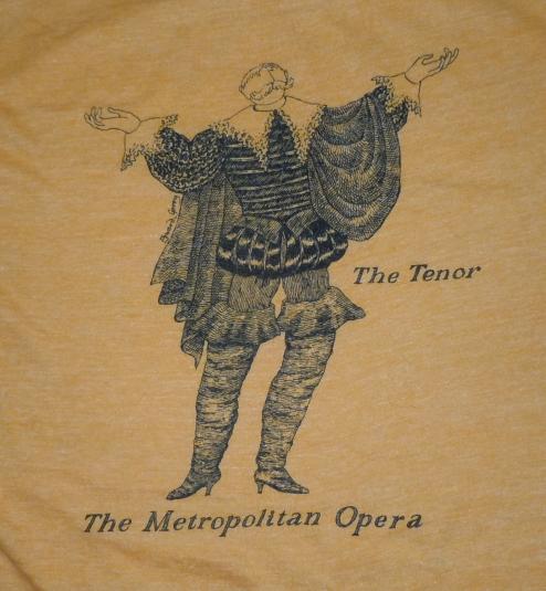 Vintage 1970’s The Metropolitan Opera Tenor Print T-shirt