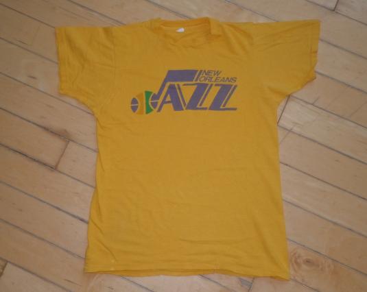 Vintage 1970s 70s New Orleans Jazz Utah NBA Basketball Shirt
