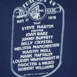 Vintage 1978 STEVE MARTIN Comedy Rock Concert Benefit Shirt