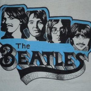 Rare Vintage 1970's 70's BEATLES rock concert tour shirt