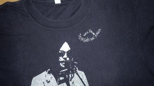 RARE Vintage 1975 Neil Young Tonight’s The Night Album Shirt