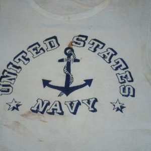 Vintage 1940s WWII Era United States Navy Uniform T-shirt