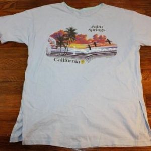 L * vintage 80s 1982 PALM SPRINGS CALIFORNIA t-shirt *