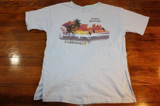 L * vintage 80s 1982 PALM SPRINGS CALIFORNIA t-shirt *