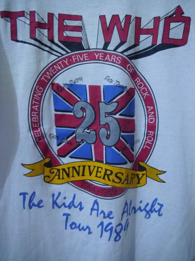 1989 THE WHO 25th Anniversary Tour T-Shirt