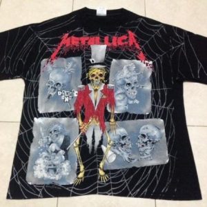 1992 Metallica Ringmaster All Over Print Tour T Shirt 90s