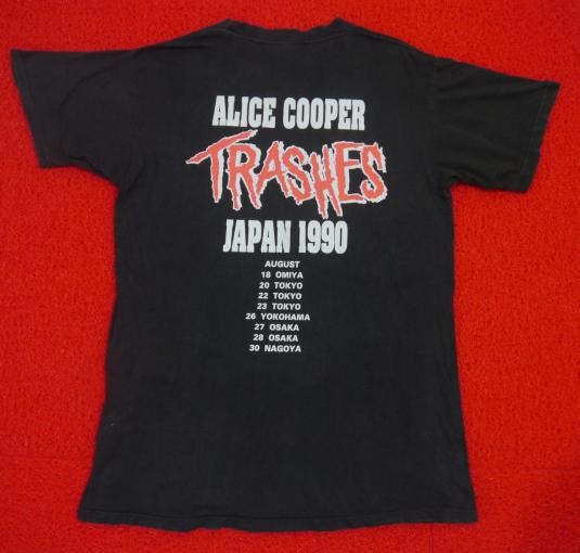 Vintage 1990s Alice Cooper Trashes Japan Tour T-Shirt
