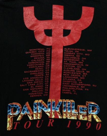 Vintage 1990 Judas Priest Painkiller Tour T-Shirt