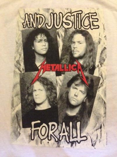 Vintage 1988 Metallica And Justice For All T-Shirt