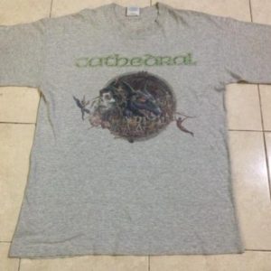 Vintage 1996 cathedral T-Shirt Doom Metal 90s M/L