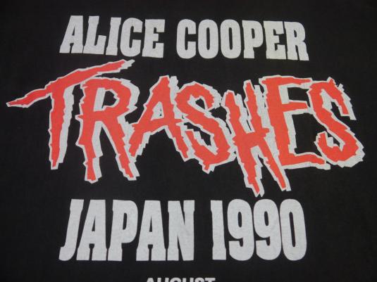 Vintage 1990s Alice Cooper Trashes Japan Tour T-Shirt