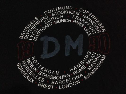Vintage 1990 Depeche Mode Europe Tour T-Shirt XL/L