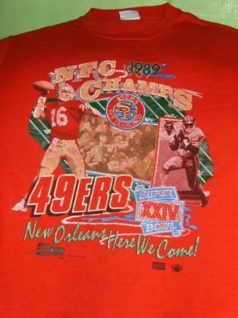 Red Shirt From 1989 Super Bowl XXIV 49er NFC