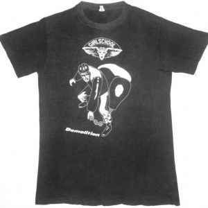 vintage 1980 GIRLSCHOOL - DEMOLITION t-shirt