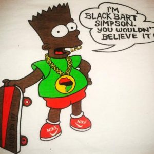 VINTAGE BLACK BART SIMPSON WEARING 'NIKE' T-SHIRT