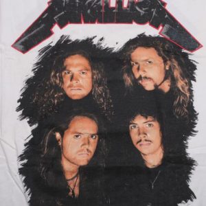 VINTAGE METALLICA T-SHIRT BLACK ALBUM CONCERT TOURXL 1991
