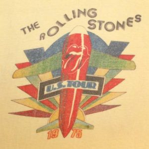 VINTAGE ROLLING STONES 1975 CONCERT T-SHIRT ORIGINAL 70s S