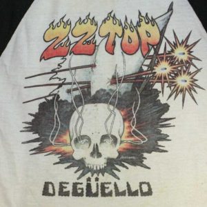 Vintage ZZ Top DegÃ¼ello Tour Jesery, Raglan T-Shirt