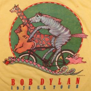 VINTAGE BOB DYLAN T-SHIRT 1978 US TOUR S/M ORIGINAL 70s