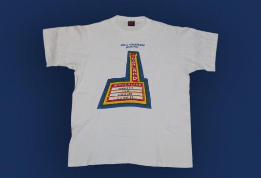 VINTAGE HUMBLE PIE WINTERLAND T-SHIRT ORIGINAL 1973 SLADE L