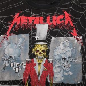 VINTAGE METALLICA T-SHIRT PUSHEAD ALLOVER 1992 92 XL ORIGINA