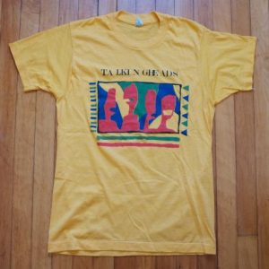 Vintage Talking Heads t-shirt 1980s Promo M 80s Concert tee